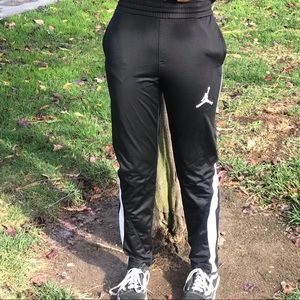 Boys black and white Jordan dry pants